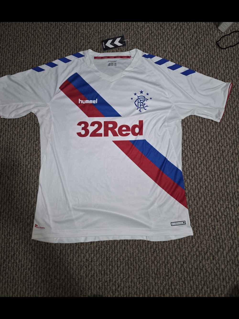 Hummel x Rangers 32Red White Away Soccer Jersey